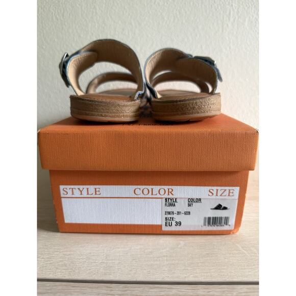 Miz Mooz Leather Double Band Slide‎ Slip On Sandals Florra Beach Resortwear Sz 8 - Picture 3 of 9